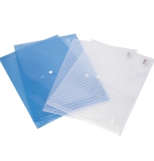 嚴(yán)采/得力A4 紐扣型文件袋 5501（透明，10個(gè)/包）