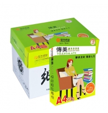 傳美 A4 80g 國(guó)產(chǎn)彩色復(fù)印紙（淡黃，100張/包，25包/箱）