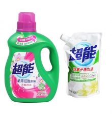 超能抗靜電洗衣液 套裝（1.5kg/瓶+500g/袋，6套/箱）