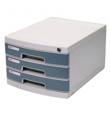得力（deli）8833 三層硬塑文件柜（帶鎖，規(guī)格：395*302*218mm）