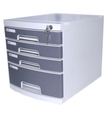 得力（deli）8854 四層硬塑文件柜（帶鎖，規(guī)格：395*302*325mm）