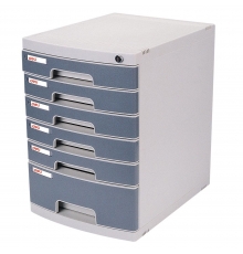 得力（deli）8876 六層硬塑文件柜（帶鎖，規(guī)格：395*302*432mm）