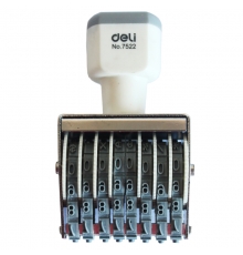 得力（deli）八位號碼印 7522（12個(gè)/盒）