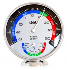 得力（deli）9010室內(nèi)外溫濕度計（規(guī)格：126*28mm）