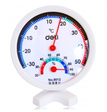 得力（deli）9012室內(nèi)外溫濕度計（規(guī)格：75*20mm）