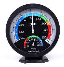 得力（deli）9016室內(nèi)外溫濕度計（規(guī)格：135*33mm）