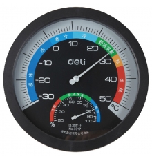 得力（deli）9017室內(nèi)外溫濕度計（規(guī)格：200*33mm）