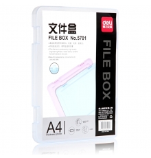 得力（deli） 5701透明PP文件盒（規(guī)格：B5；24個/盒）