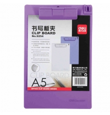 得力（deli）A5 塑料板夾 9254（規(guī)格：225*148mm；10只/盒）
