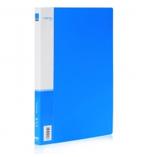 得力(deli) 5308 PP文件夾/長押夾+插袋A4 （藍色，12只/箱）