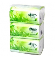 心相印軟包裝茶語(yǔ)抽紙 DT3200（200抽，3包/提，72包/箱）按提售