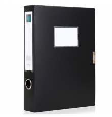 得力(deli)5603 55mm A4 3寸 粘扣檔案盒（黑色，12個(gè)/小箱；36個(gè)/件）