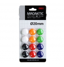 得力（deli）卡裝磁吸/磁釘7824（混裝；20mm，12顆/卡）