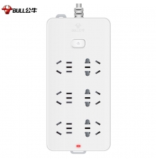  公牛插座 帶兒童保護(hù)門(mén)電源接線板插排插線板插板GN-109K新國(guó)標(biāo) 6插位 全長(zhǎng)3米