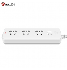 公牛（BULL） 插座 帶兒童保護(hù)門/新國標(biāo)插座/排插/插排/拖線板/接線板/插板 GN-212 三位總控全長3M